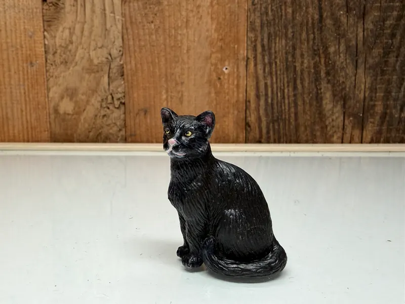 Mojo Kat Zittend Zwart